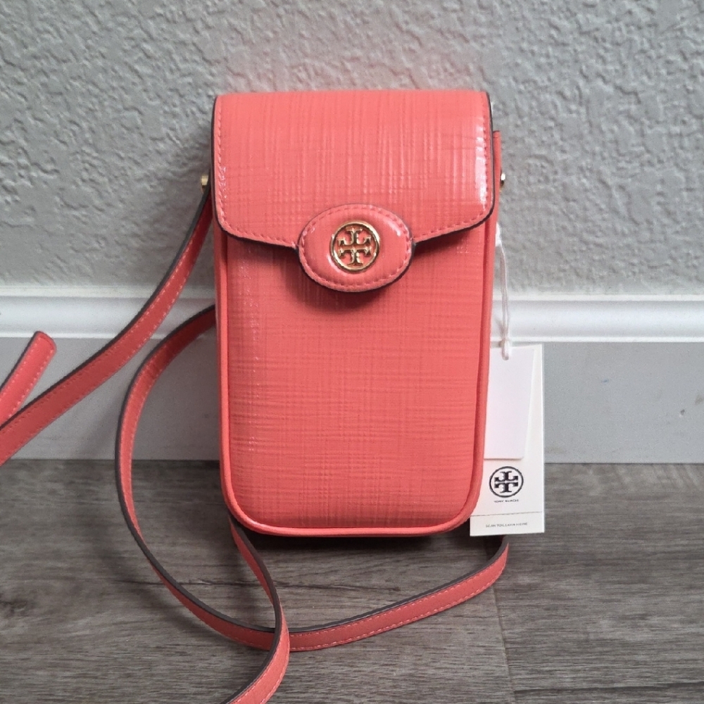 Tory Burch Robinson Crosshatched Phone Crossbody